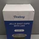 360 Set 3.25 oz Jello Shot Cups with Lids, Sturdy & Food Safe Disposable Plastic Portion Condiment Dipping Sauce Cups, Small Containers for Salad Dressing