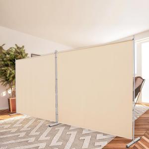 Rantila 2 Large Panels Room Divider,Portable Office Divider,Convenient Movable,Folding Partition Privacy Screen for Bedroom,Dining Room, Study,142" W x 71" H,Beige