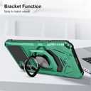 Armor Case for Samsung Galaxy S24 Military Grade Shockproof Phone Case with Built-in Screen Protector, Heavy Duty Protection Metall Ring Kickstand for Samsung S24 5G Cover (Green)