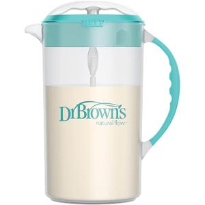 Dr. Brown's Baby Formula Mixing Pitcher with Adjustable Stopper, Locking Lid, & No Drip Spout, 32oz, BPA Free, Teal
