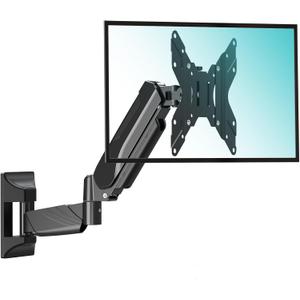MOUNTUP Monitor Wall Mount for Max 35 Inch Screen, Ultrawide Wall Mount Monitor Arm Holds 6.6-26.4lbs, Full Motion Adjustable Wall Bracket, Gas Spring Monitors Stand with VESA Extension 200x200mm