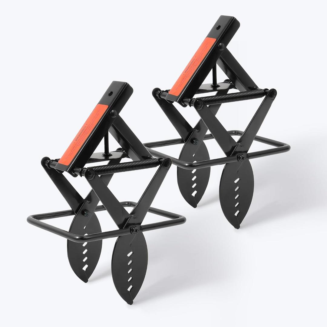 Mole Traps that Kill Best, 2 Pack Scissor Mole Trap, Sleek Black Stainless Steel Finish