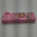 Pop Up Multifunction Pencil Case for Girls and Boys, Cute Cartoon Pen Box Organizer Stationery with Lock, Sharpener, Schedule, Whiteboard, School Supplies, Best Gifts for Kids Teens(Pink 2)