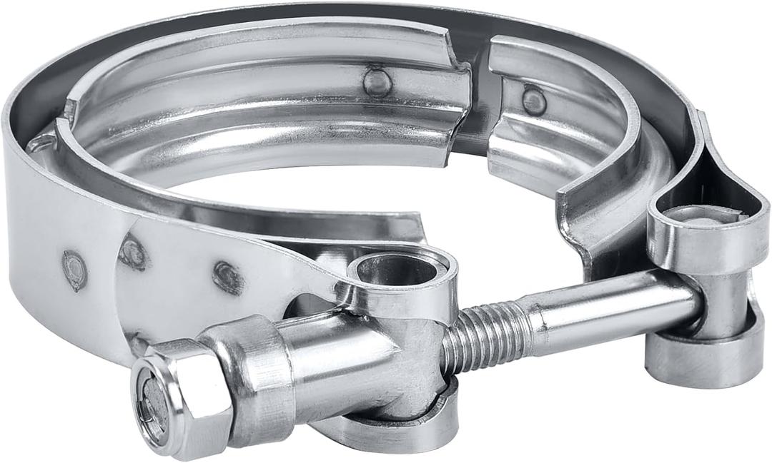 EVIL ENERGY 2.5 Inch V Band Clamp for Flange Kit Stainless Steel 2PCS (No flanges)
