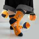 5 Packs Halloween Socks for Boys Girls,Novelty Holiday Sock Funny Crew Socks Spooky Halloween Gifts Easter Carnival (XL)