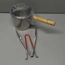 Small Deep Fryer Pot with Basket, Mini Fryer and Soup Pot with Tongs and Lid for 1-2 People, Works on Gas or Induction Burner, Dishwasher Safe, 1.3-Quart