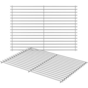 17.5 inch Stainless Steel Grill Cooking Grates Replacement Parts for Weber Spirit 300 Series, Genesis Silver/Gold/Platinum B/C, Genesis 1000-3500, I - IV, 7638, 7639, 2Pack