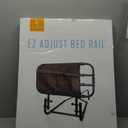 Stander EZ Adjust Bed Rail, Adjustable Senior Bedrail and Safety Assist Railing for Elderly Adults with Organizer Pouch, ASTM Safety Approved Guard-Rail, Black
