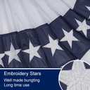 Bradford American Bunting Flags 3x6 ft 2 Pack for Outdoor, Embroidered USA Bunting Flags with 3 Brass Grommets, US Pleated Fan Flag Patriotic Half Fan for 4th of July Memorial Day 250 Anniversary