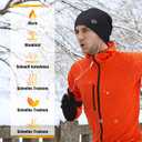 Thermal Running Hat - Men's Women Skull Cap Cycling Cap Under Helmet (Black)