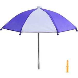 Squirrel Feeder Umbrella, Squirrel Picnic Table Umbrella for Outside, Replacement Mini Umbrella for Squirrel (Purple White)