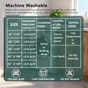 Waterproof Blanket for Bed King Size, Leak Proof Dog Couch Blankets Reversible, Pet Throw Sofa Furniture Protector Machine Washable-82 x108,Green+Cream