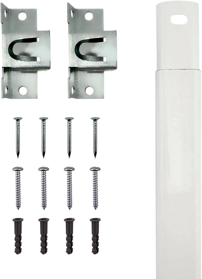 Amazing Drapery Hardware 28-48 Inch Flat Sash Rod with 1/4 Inch Clearance - Durable Steel Curtain Rod with Mounting Brackets, Screws, and Plugs - 1 Pack