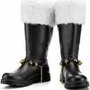 Halfchet Christmas Santa Claus Boots for Men Wide Cuffs Santa Combat Boots Xmas Costume Accessory 11