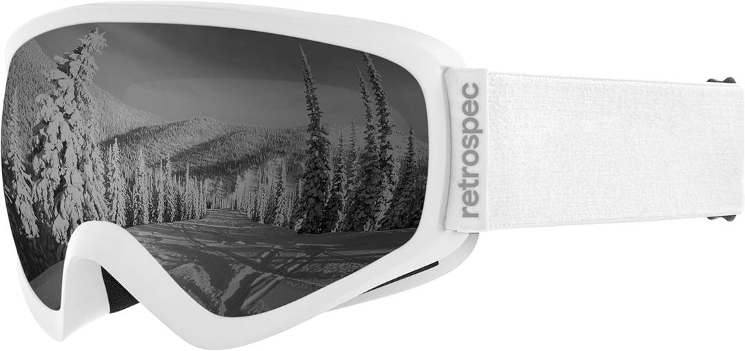 Retrospec Dipper Kids Ski Goggles Unisex for Boys and Girls Youth Ski Goggles Over Glasses UV Protection, Anti-Fog and Adjustable Anti-Slip Straps for Children Ages 2-10 Years