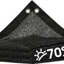 ShadeMart 70% Black Shade Cloth 16' x 20' HDPE Mesh Tarp for Garden Plants