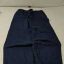 Amazon Essentials Women's Linen Blend Drawstring Relaxed Fit Wide Leg Pant, (Medium, Navy)