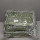 Foldable 3 Tier Rolling Cart, Metal Utility Cart, Folding Mobile Multi-Function Storage Trolley Organizer Cart for Home Library Office(Green)