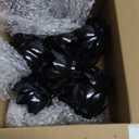 Oak Leaf Rain Chain with Adapter, 8.5ft Adjustable Lotus Rain Catcher Chain for Gutters Outside Downspout, for Divert Water and Home Display, Black Powder Coated