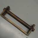 Vintage Solid Brass Door Handle Shop Pull Old Pub Art Deco 7-3/4” Length