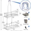 Aitatty Hanging Shower Caddy Bathroom Organizer: Rustproof Shower Shelf Racks Over Shower Head - No Drilling Inside Bath Shower Rack Shelves Over Showerhead for Shampoo with Soap Holder Black