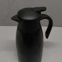 70 Oz Insulated Thermal Coffee Carafe Stainless Steel Double Walled Vacuum Coffee Thermos, Hot Water, Tea, Hot Beverage Dispenser, Keep 24 Hour Heat Retention/12 Hour Cold Retention (Black, 2L)