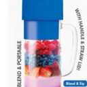 Better Blender Turbo Power USB Rechargeable 16 Oz, Blue