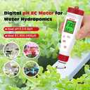 pH Tester,Digital pH Meter for Water,New Version TDS Meter for Drinking Water with Backlit Simultaneously Display 4 in 1 TDS pH EC Meter for Water Hydroponic Nutrient Solution,Pool,Home Use