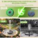 AISITIN 3.5W Solar Fountain for Bird Bath, Floating Solar Water Fountain Pump with 6 Interchangeable Nozzles, Outdoor Solar Water Pump for Garden Pond, Aquarium, Fish Tank, Pool