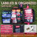 Advanced First Aid Kit, Comprehensive Trauma First Aid Kits with Labelled Compartments for Cars, Home, Office, Backpacking, Camping, Traveling, and Cycling -Upgrade 324 Piece (Max)