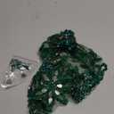 PLune Handmade Shining Acrylic Rhinestones on lace Applique Sewing Beads Stones Trim Patches Accessories for Wedding Dress (Deepgreen Right)