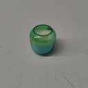 HD 6oz Iridescent Short Rounded Glass Candle Green