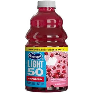 Ocean Spray Cran50 Cranberry Juice Cocktail Drink, 46 Fl Oz Bottle (Pack of 8) EXP: 02/20/2026