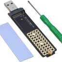 M.2 to USB Adapter, RIITOP NVMe to USB 3.1 Reader Card Compatible with Both NVMe (PCI-e) M Key SSD & (B+M Key SATA Based) NGFF SSD