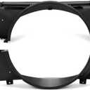 HECASA Fan Shroud Compatible with 1988-1999 Chevy Chevrolet GMC Sierra C/K 1500 2500 3500 Series Replacement for 15739589 GM3110116 15696691 GM3110117 Front Upper & Lower Radiator Fan Shroud Black