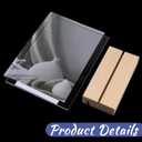 Acrylic Sign Holder 4 x 6 with Wooden Base - 6 Pack L/T Shape 2 in 1 Table Sign Stand Vertical or Slant Back Display, Photo Picture Frame, Menu Holder for Restaurant, Office, Store, Wedding