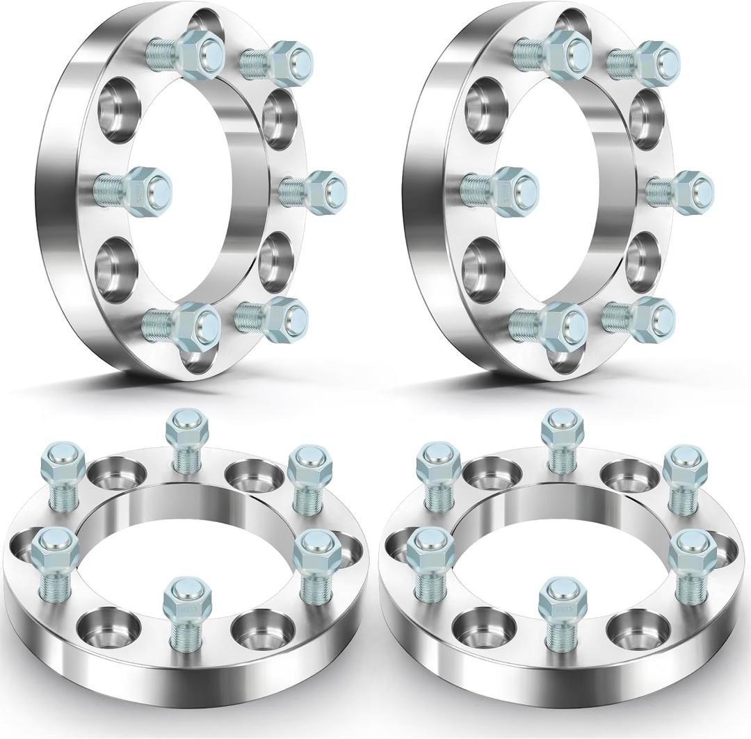 OCPTY 6x5.5 Wheel Spacers Adapters 1 inch Real Forged Spacers with 14x1.5 ThreadSize 108mm Hub Bore fits 1999-2014 for Escalade 4PCS