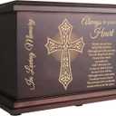 Cremation Memorial Urns for Human Ashes Adult Male Female, Wooden Box and Casket for Ashes Men Women Child, Large Burial Funeral Urns, Holds Up to 270 LBS
