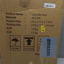 Large Cat Litter Box for Kittens to Senior Cat, Elderly and Fat Cat,Elderly cat Mobility Issues,Foldable Travel Litter Box with Scoop (Grey)