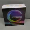 BKDRL Bluetooth Speaker Lamp with Wireless Charger, RGB Night Light, Alarm Clock, App Control - White