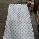 Sheer Curtains 52 x 96 in 2 Panels Set for Sliding Glass Doors,Dusty Baby Blue Linen Floral Country Leaf Curtains for Bedroom Living Room Livingroom