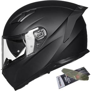 ILM Motorcycle Helmets Full Face with Anti-Fog Pinlock for Cascos para Motos Snowmobile Mens Women Heated Shield Compatible DOT Model 129 (Large, Matte Black) ILM Motorcycle Helmets Full Face with Anti-Fog Pinlock for Cascos para Motos Snowmobile Mens Women Heated Shield Compatible DOT Model 129 (Large, Matte Black)