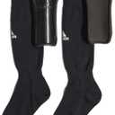 adidas Kids' Performance Sock Shin Guards (Medium, Black/White)