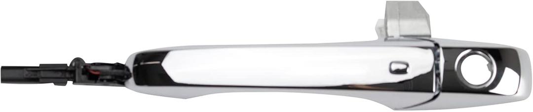 TRQ Front Left Exterior Door Handle Chrome Drivers Side Compatible with 2011-2021 Dodge Durango Jeep Grand Cherokee