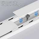 Double Row Curtain Track Silent Heavy Duty Drop Ceiling Curtain Track for Curtains-Room Divider for Living Room Bedroom Hospital Easy Install(White,2.8m(9.2ft))