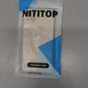 NITITOP Compatible with iPhone 7 Plus / 8 Plus Case Cute Aesthetic Cherry Blossom Pattern Design for Women Girls Soft TPU Shockproof Full Camera Protective Phone Cover - White