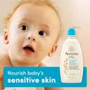 Aveeno Baby Daily Moisture Gentle Body Wash & Shampoo with Oat Extract, 2-in-1 Baby Bath Wash & Hair Shampoo, Tear- & Paraben-Free for Hair & Sensitive Skin, Lightly Scented, 18 fl. oz