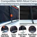 RoofPax XXL 28 cuft Car Rooftop Cargo Carrier Bag Extra Waterproof Car Roof Storage with 10 Heavy Duty Tie Down Straps and 4 Hooks Roof Bag Cargo Carrier for Top of Vehicle with/Without Rack