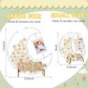 Yookeer 65 Pcs Baby Shower Guest Book Alternatives Set Baby Shower Decorations with Moon Photo Frame 60 Wood Stars Slices Guest Book for Babys Showers Wedding Birthday Parties(Large,Clear)