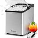 Ice Makers Countertop, 26.5Lbs/24H Ice Machine with 2 Sizes Bullet Ice, 9 Ice Cubes Release in 6 Mins, Self-Cleaning Portable Ice Maker with Ice Scoop and Basket for Home Kitchen Office Bar RV